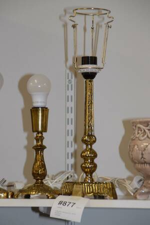 Lampfot mässing 2 st