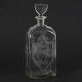 Brännvinsflaska i glas, 1800-tal