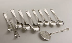 10 dele dobbeltriflet sølvbestik 10