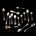 Samling silverskedar