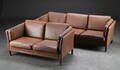 Tre-pers. samt to-pers. sofa, læder, dansk møbelproducent 2