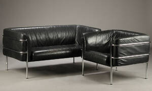 Kebe. To-pers. sofa samt lænestol 2