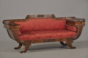 Sen-empire sofa af mahogni, 1800-tallet