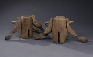 Samling elefantklokker, træ. 20. årh. 43