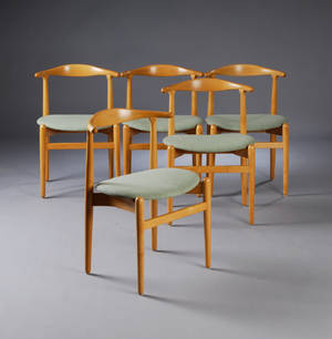 Hans J. Wegner 1914-2007. Fem stole model 708. 5