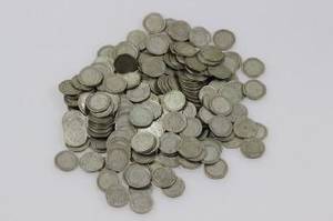 Lot Silvermynt 1kr 40  200 st