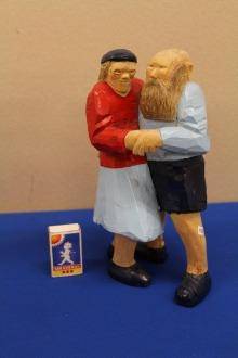 Träfigurin dansande par 