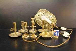 Parti ljusstakar mässing