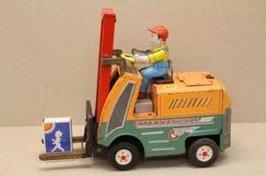 Leksak plåt gaffeltruck