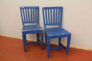 2 Blå stolar bruksskick