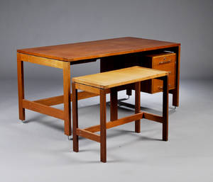 Henning Jensen f. 1924  Torben Valeur 1920-2000. Skrivebord og sidebord 2