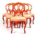 STOLAR, 6-stycken, Rokokostil, 1900-tal.