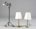 Standerlampe samt par bordlamper 3