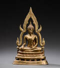Thailandsk buddha af bronze, 1900-tallet.