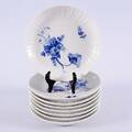 ASSIETTER, 8 st, porslin, Royal Copenhagen, Danmark.