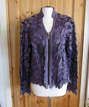 Skinn Jacka stl XL Lila