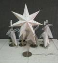 9st julstjärnor med metallfot