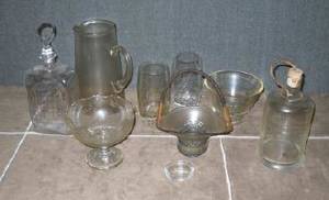 Karaffer, vaser o skålar i glas