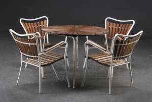 Havebord med fire stole 5