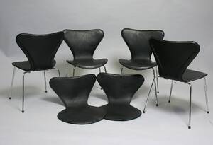 Læderovertræk til Arne Jacobsen 3107 stole. 6  Denne vare er sat til omsalg under nyt varenummer 4767391