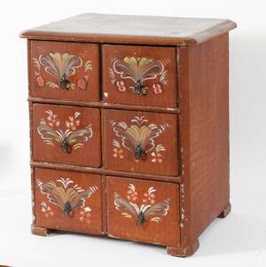 Lådfack, allmoge, 1800-talets slut