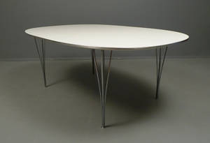 Piet HeinBruno Mathsson, Superellips 180x120, vit laminat
