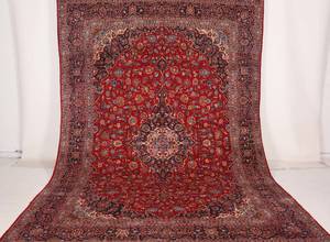 Orientmatta, handknuten, stor Kashan, 452x300 cm