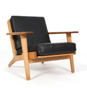 Hans J. Wegner. Lænestol model GE-290 Anilin læder