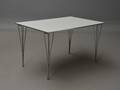Piet Hein  Bruno Mathsson. Bord rektangulært med spændben, L. 120 cm.