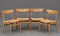 Hans J. Wegner 1914-2007 Sæt på fire stole model CH-23 4