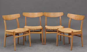Hans J. Wegner 1914-2007 Sæt på fire stole model CH-23 4