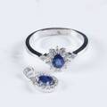 Ring og vedhæng med safir og brillant 2 Denne vare er sat til omsalg under nyt varenummer 4980664