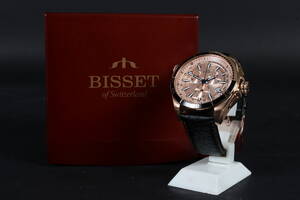 Bisset Of Switzerland, Rose Gold. Swiss made Herre Chronograph.