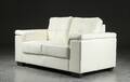 To-pers. sofa, hvidt kunstskind