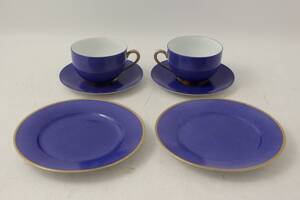 Frukostkoppar, 2 st med fat  assiett