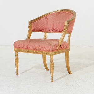 Baljfåtölj sengustaviansk stil