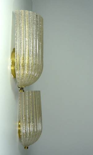 Murano Italy, Paar Wandappliquen 2