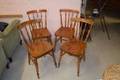4 st pinnstolar i björk. 