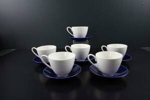 HERTHA BENGTSSON, tegods, 6 st, Blå eld, 1951-1971, Rörstrand