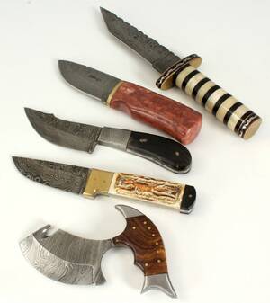 Fem håndlavet knive 5