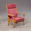 Hans J. Wegner. Getama højrygget lænestol Denne vare er sat til omsalg under nyt varenummer 4749648