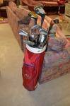 Golfbag m klubbor