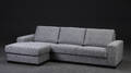 Moderne 3-personers sofa med chaiselong. Model Julia grå