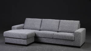 Moderne 3-personers sofa med chaiselong. Model Julia grå