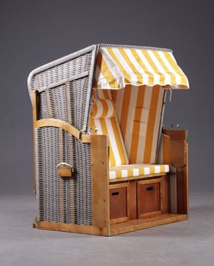 Strandkurv, model Hornbæk gulstribet