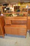 Bokhylla i teak B120cm H170cm 