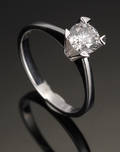 Diamant solitairering, ca. 0.80 ct