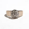 Ring 18 k rodierat vitguld diamanter