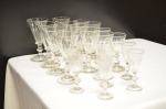 Facett slipade snapsglas i olika storlekar 20del