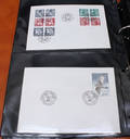 Frimärkssamling Svenska FDC i 4 album.